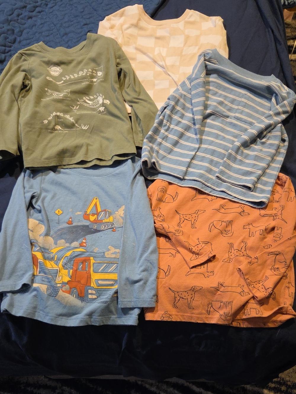 Cat & Jack Lot Of Five Long Sleeve t Shirts, All Size 4t
